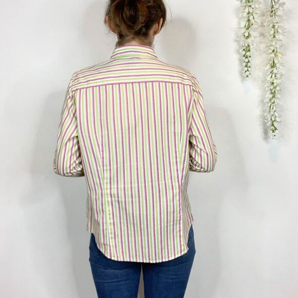 RARE ROBERT GRAHAM striped button down shirt paisley cuffs preppy coastal 2644 - Picture 4 of 16